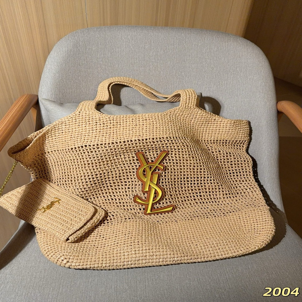 입생로랑 라피아 짜임 데일리 백