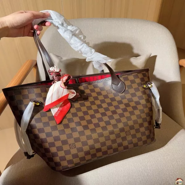 루이비통 다미에 체크 패턴 오픈형 가방