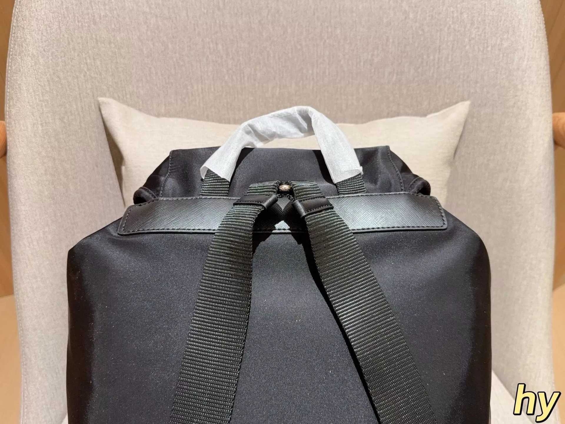프라다 리나일론 방수 더블 스트랩 백팩 상세 이미지 8