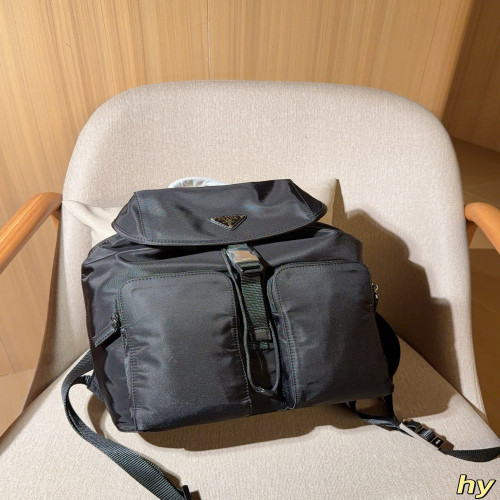 프라다 리나일론 방수 더블 스트랩 백팩