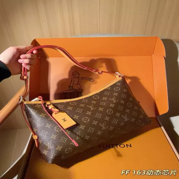 루이비통 캐리올 모노그램 지퍼 숄더백