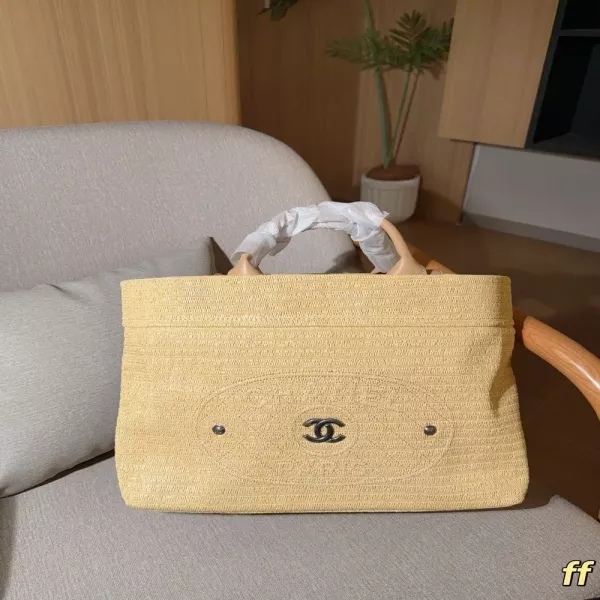 샤넬 라탄 짜임 토트 겸 숄더백