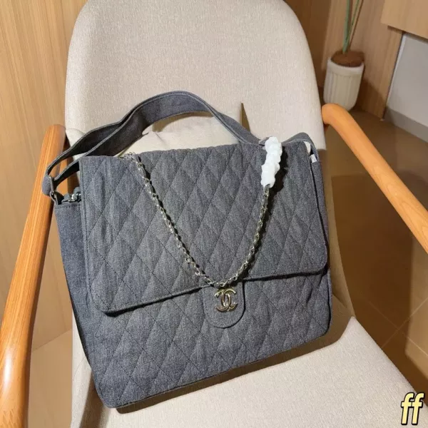 샤넬 데님 체인 퀼팅 백