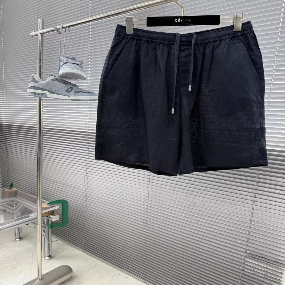 돌체앤가바나 로고 디테일 린넨 반바지