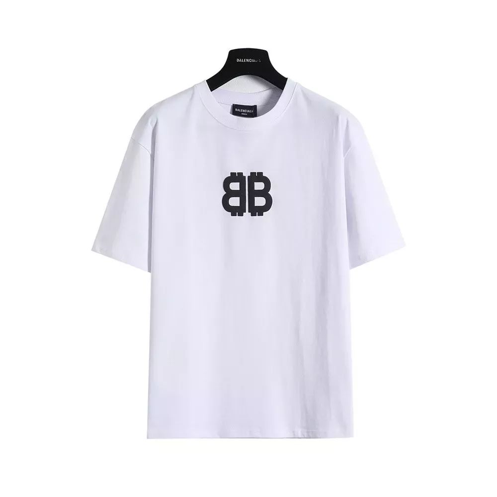 발렌시아가 더블비 로고 발포 프린트 반팔