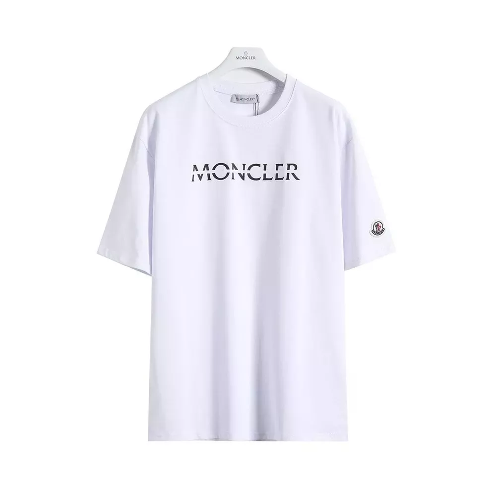 몽클레어 컷팅 레터링 프린트 반팔 티셔츠