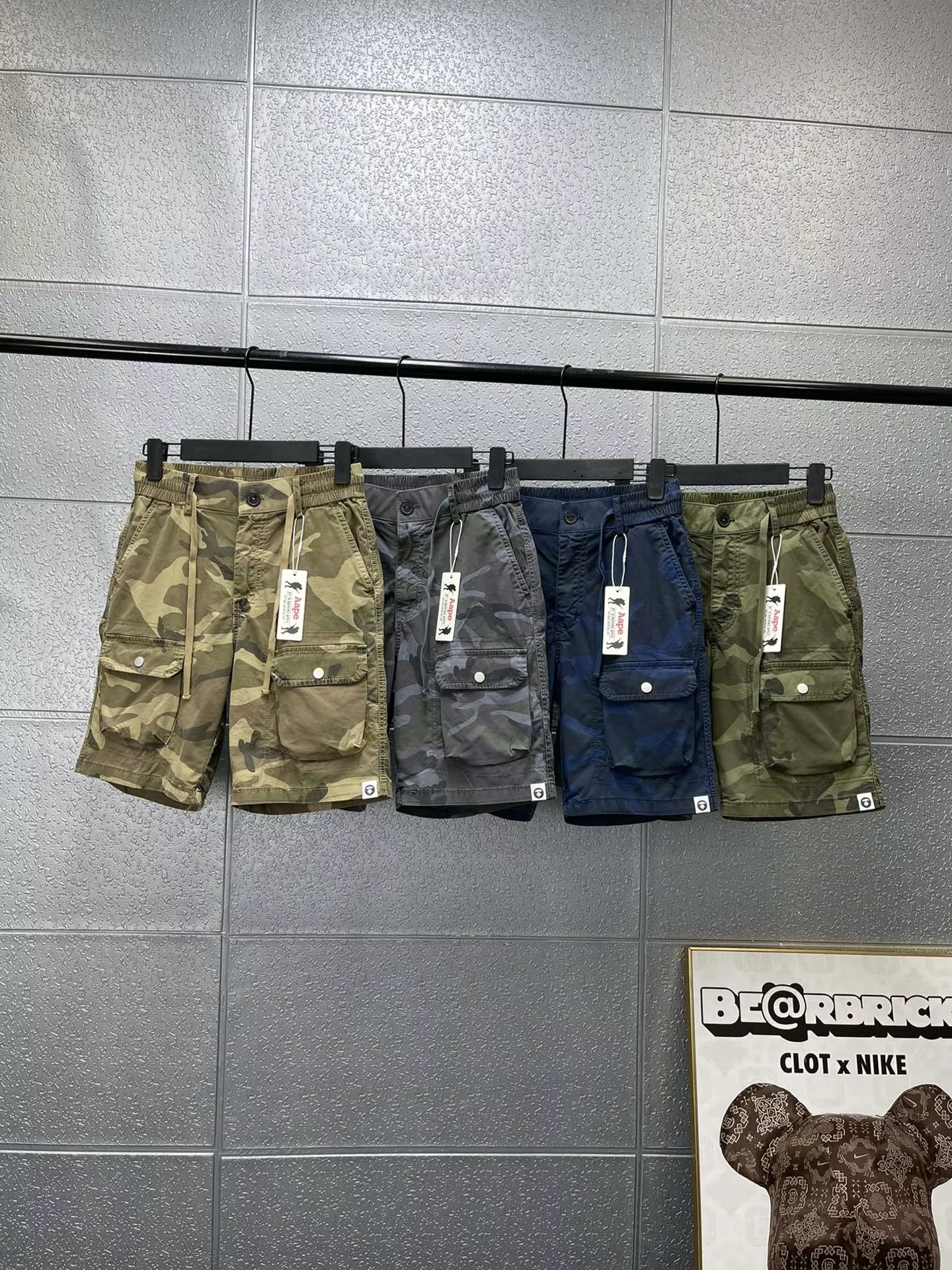 에이프 클래식 카모 카고 반바지 상세 이미지 1