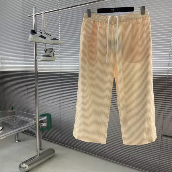 루이비통 레터링 스트라이프 드로스트링 팬츠