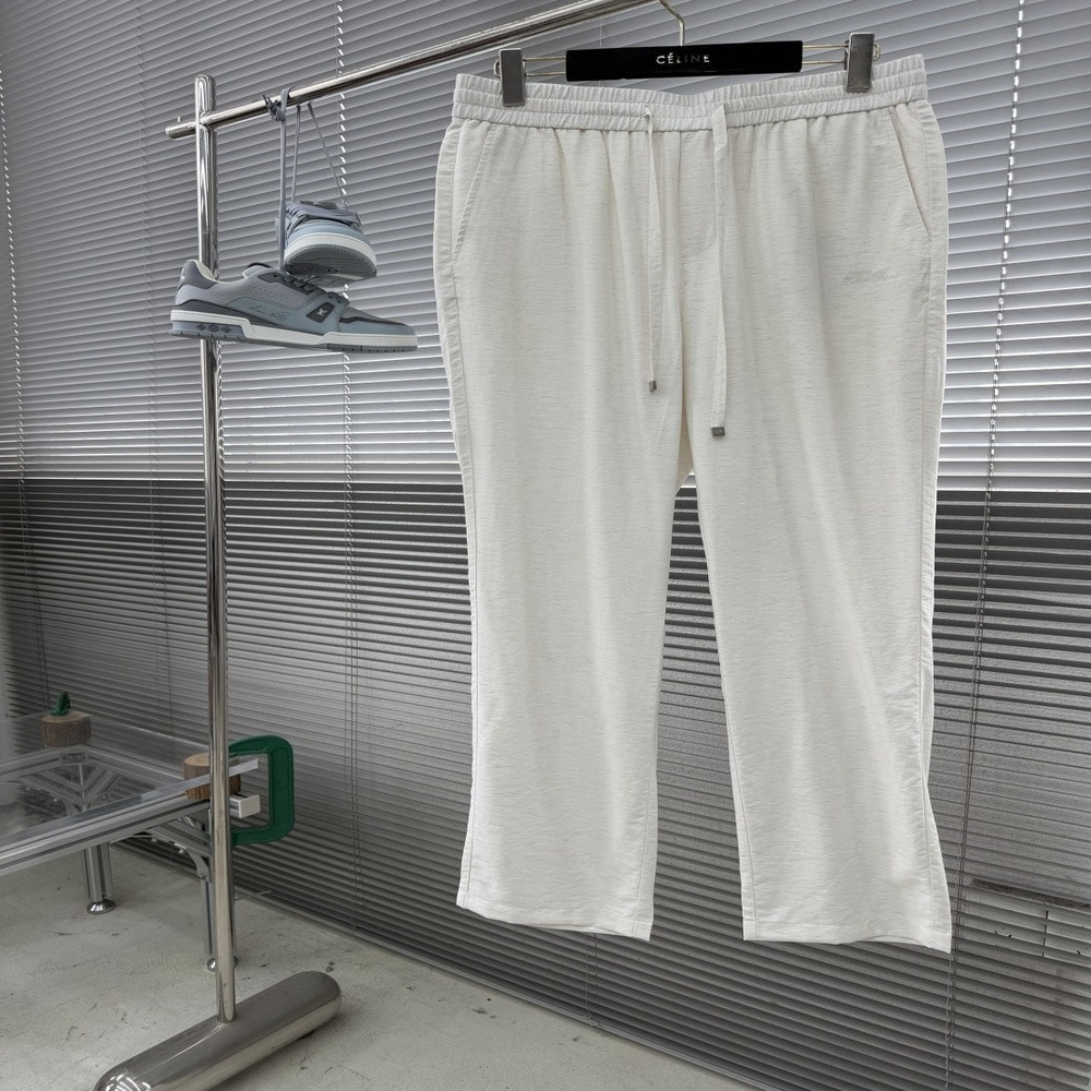 로로피아나 경량 혼방 드로스트링 일자 팬츠