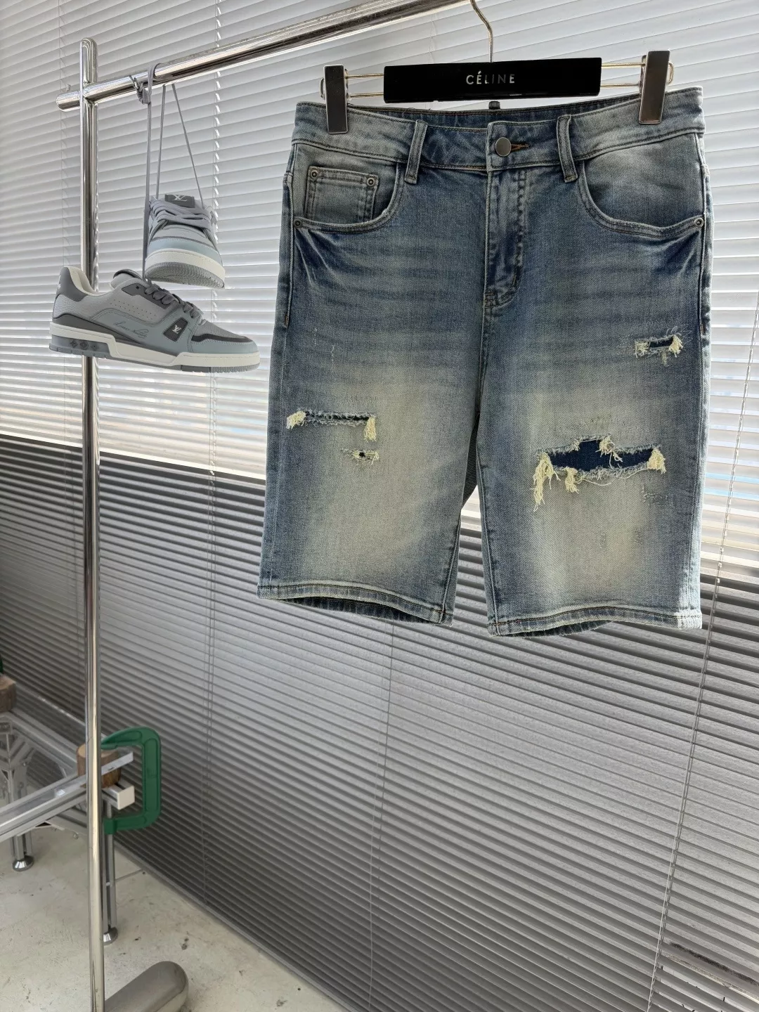 돌체앤가바나 워싱 데님 반바지 상세 이미지 1