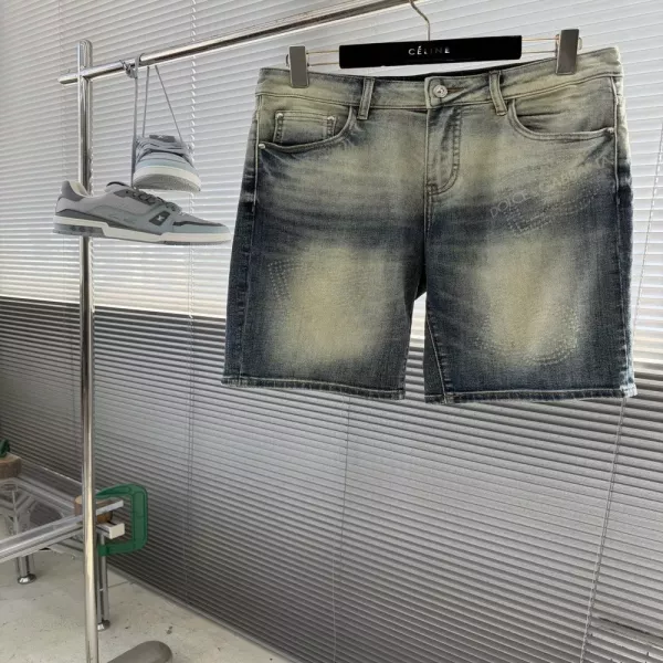 돌체앤가바나 로고 프린트 데님 쇼츠