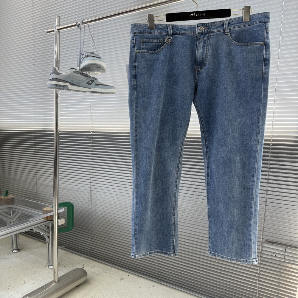 디올 로고 포인트 워싱 데님 팬츠