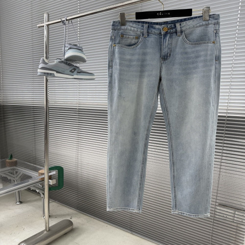 디올 연청 워싱 데님 롱팬츠
