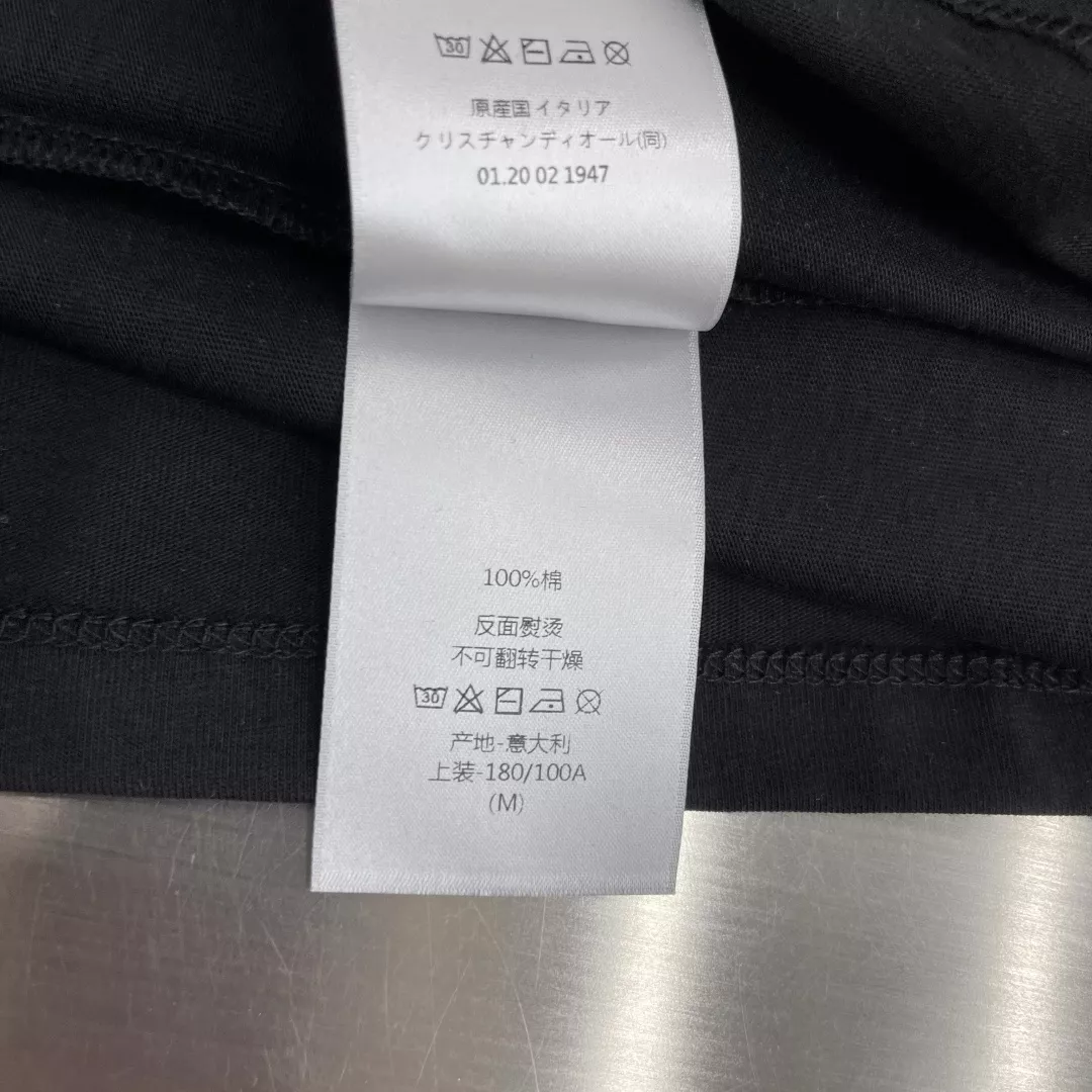 디올 벌 자수 포인트 코튼 반팔 티 상세 이미지 15