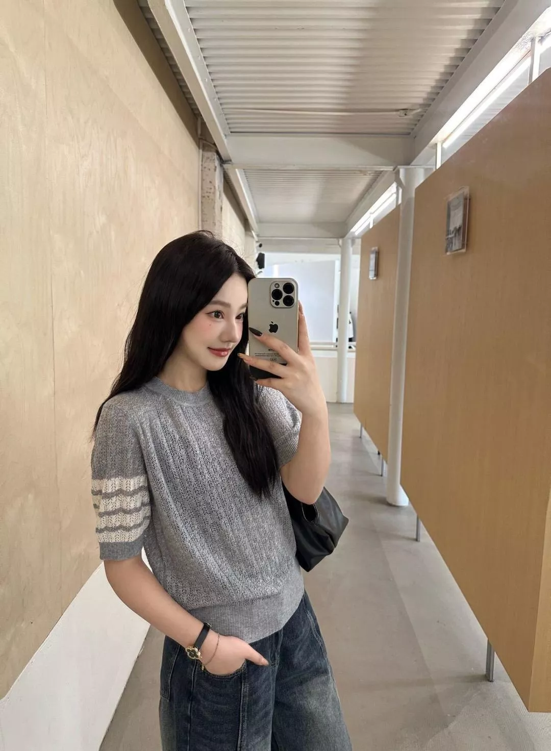 톰브라운 사선 포인트 오픈워크 니트 가디건 상세 이미지 11