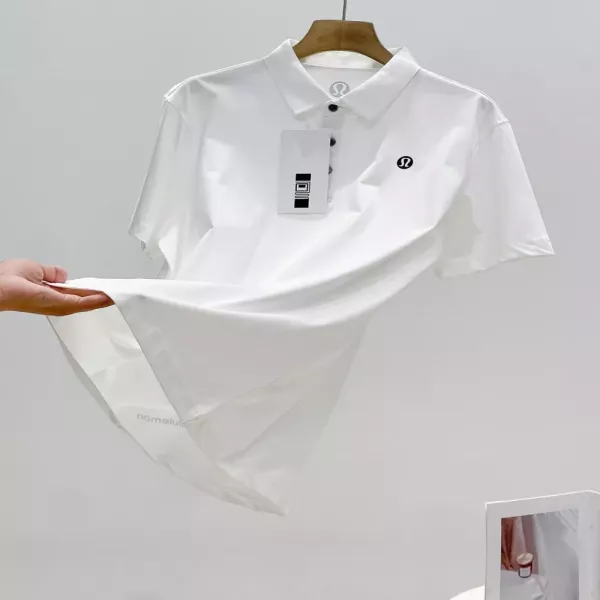 룰루레몬 남성 부드러운 순면 폴로 반팔