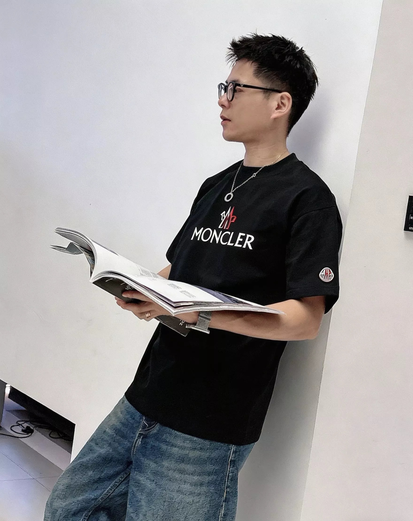 몽클레어 프랑스 수탉 로고 프린트 반소매 상세 이미지 11