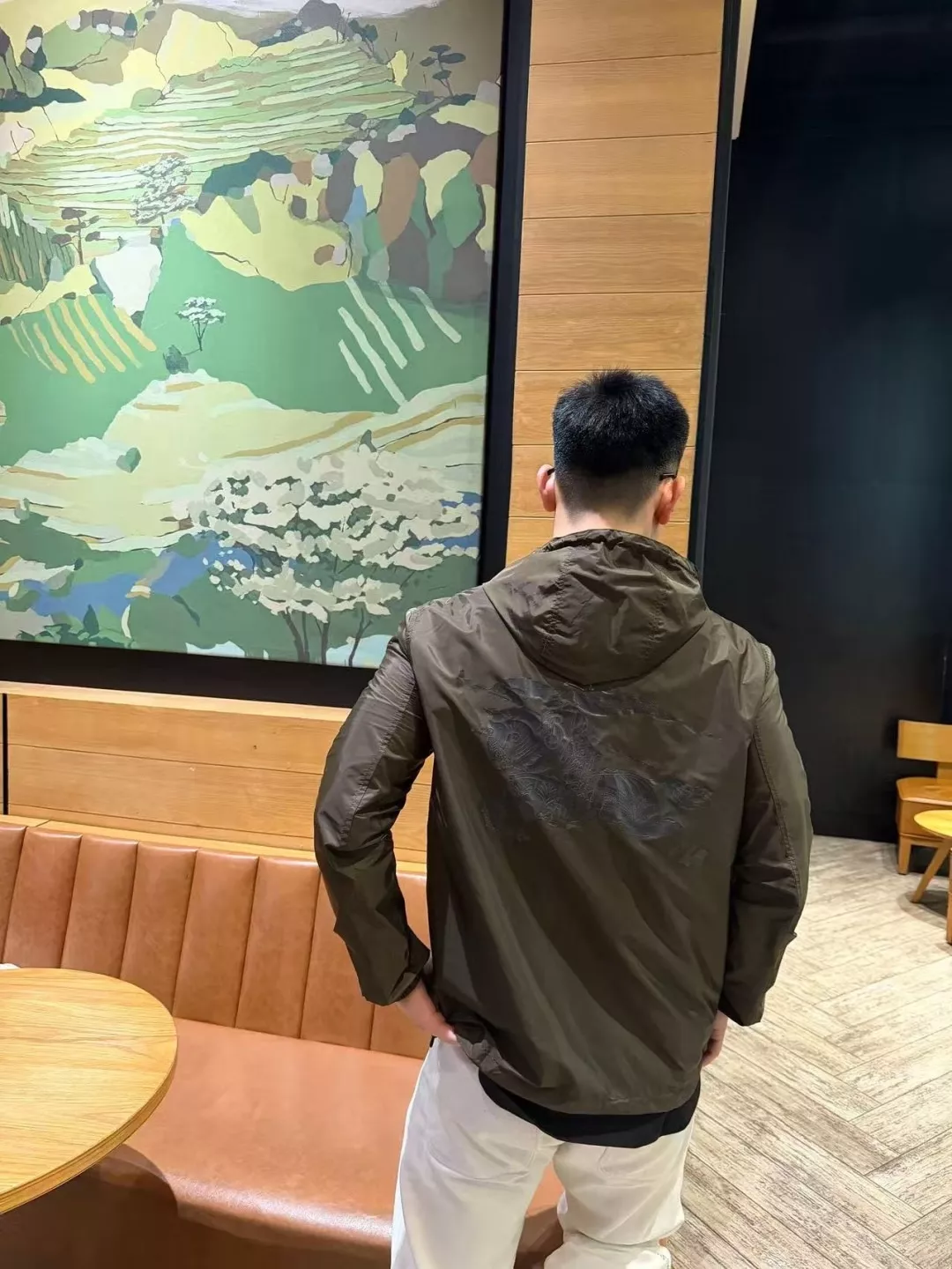 버버리 전마 인쇄 후드 집업 재킷 상세 이미지 30