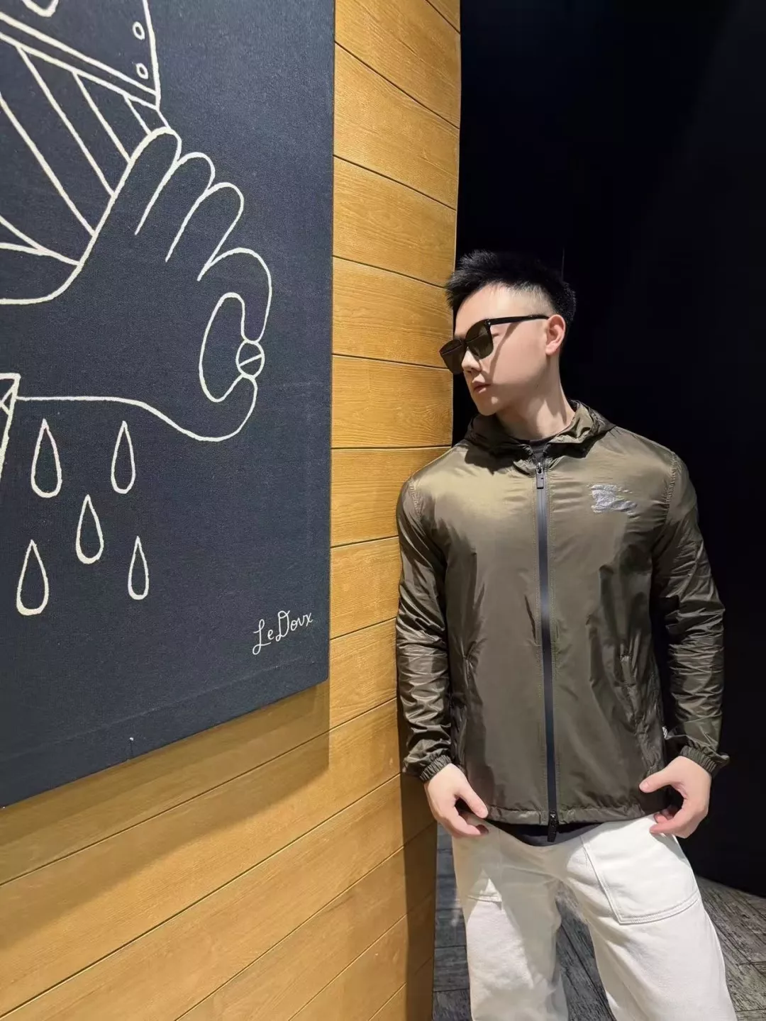 버버리 전마 인쇄 후드 집업 재킷 상세 이미지 27