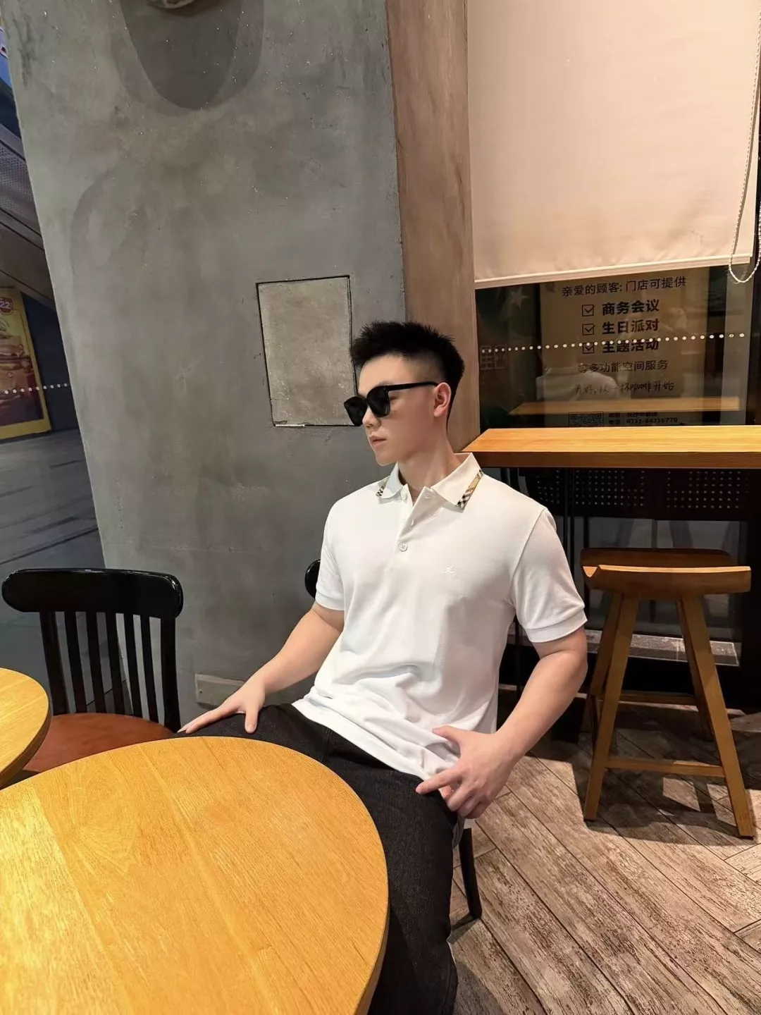 버버리 체크 배색 칼라 반소매 폴로 상세 이미지 23