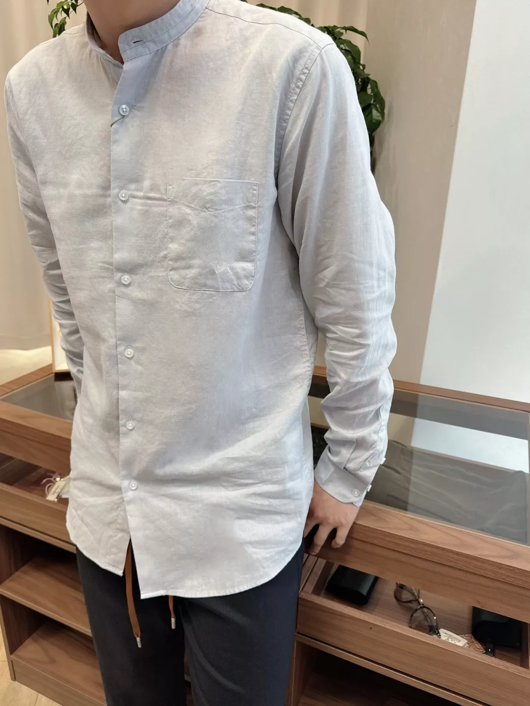 로로피아나 린넨 혼방 차이나카라 셔츠 상세 이미지 26