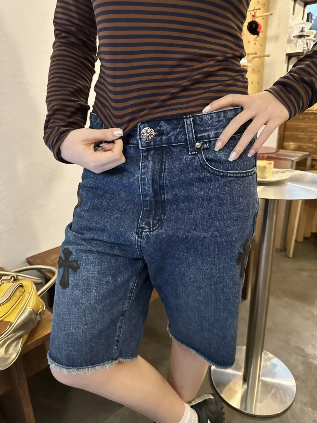 크롬하츠 워싱 데님 하프 팬츠 상세 이미지 25
