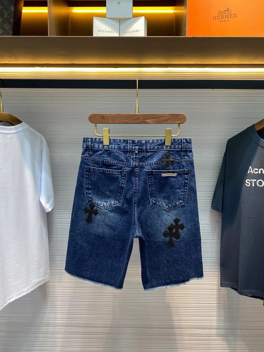 크롬하츠 워싱 데님 하프 팬츠 상세 이미지 7