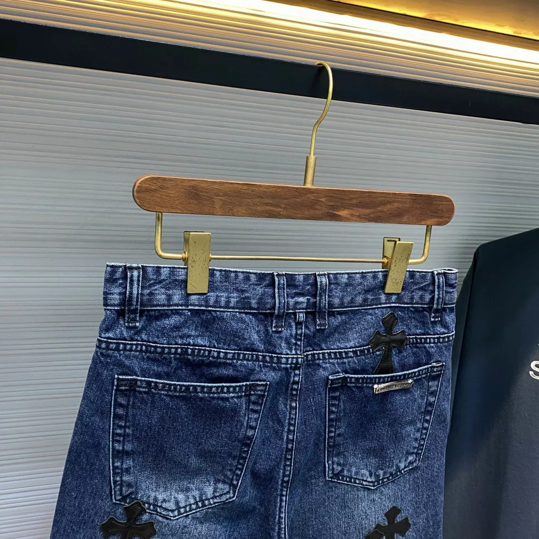 크롬하츠 워싱 데님 하프 팬츠 상세 이미지 8