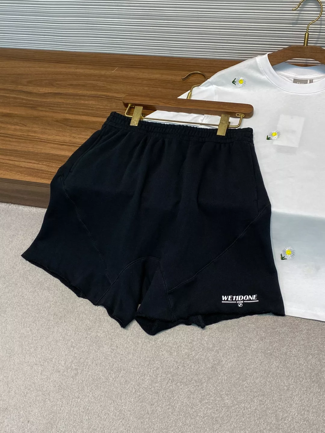 에르메스 웨이브 로고 블랙 코튼 쇼츠 상세 이미지 9