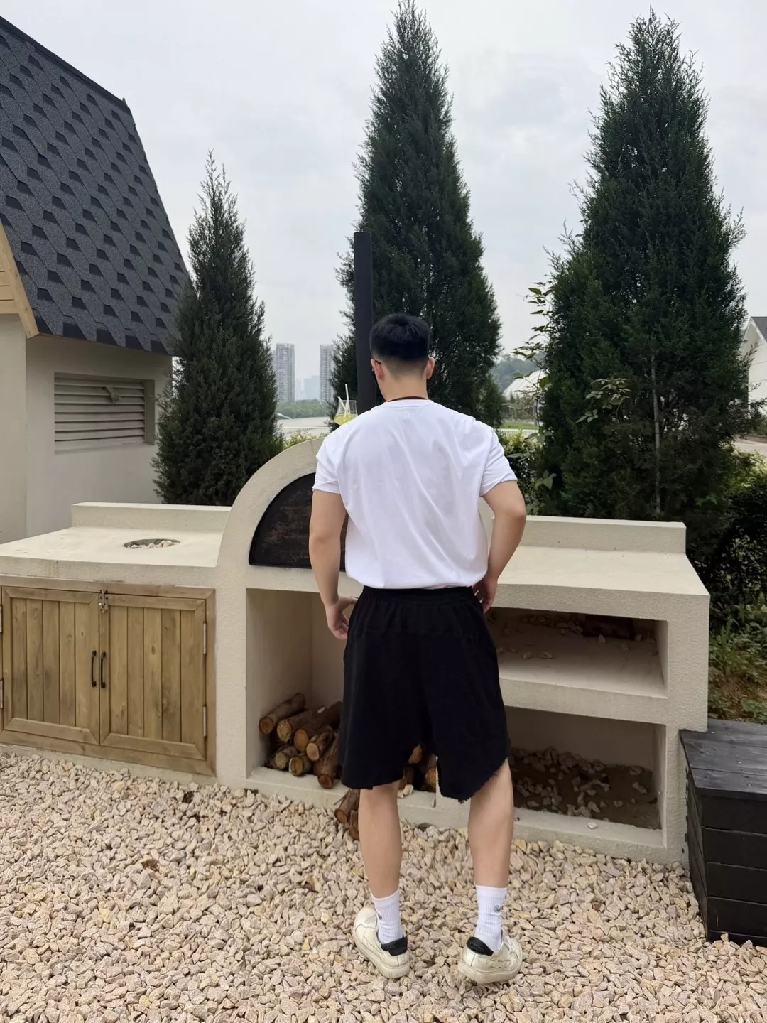 에르메스 웨이브 로고 블랙 코튼 쇼츠 상세 이미지 25