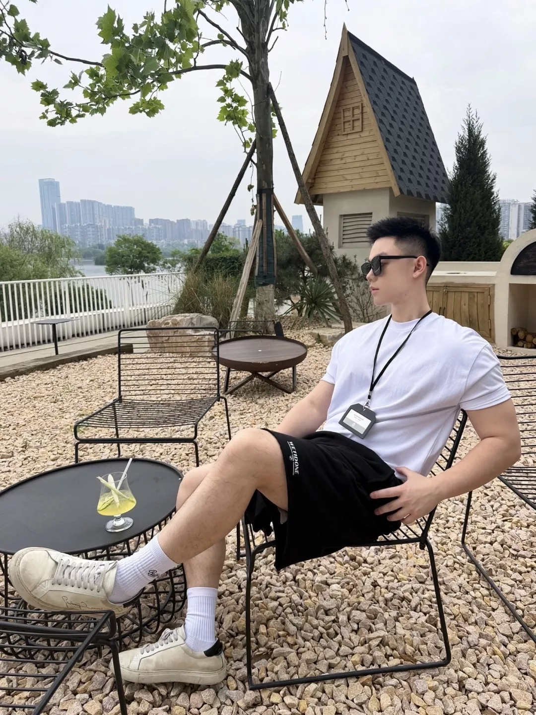 에르메스 웨이브 로고 블랙 코튼 쇼츠 상세 이미지 26