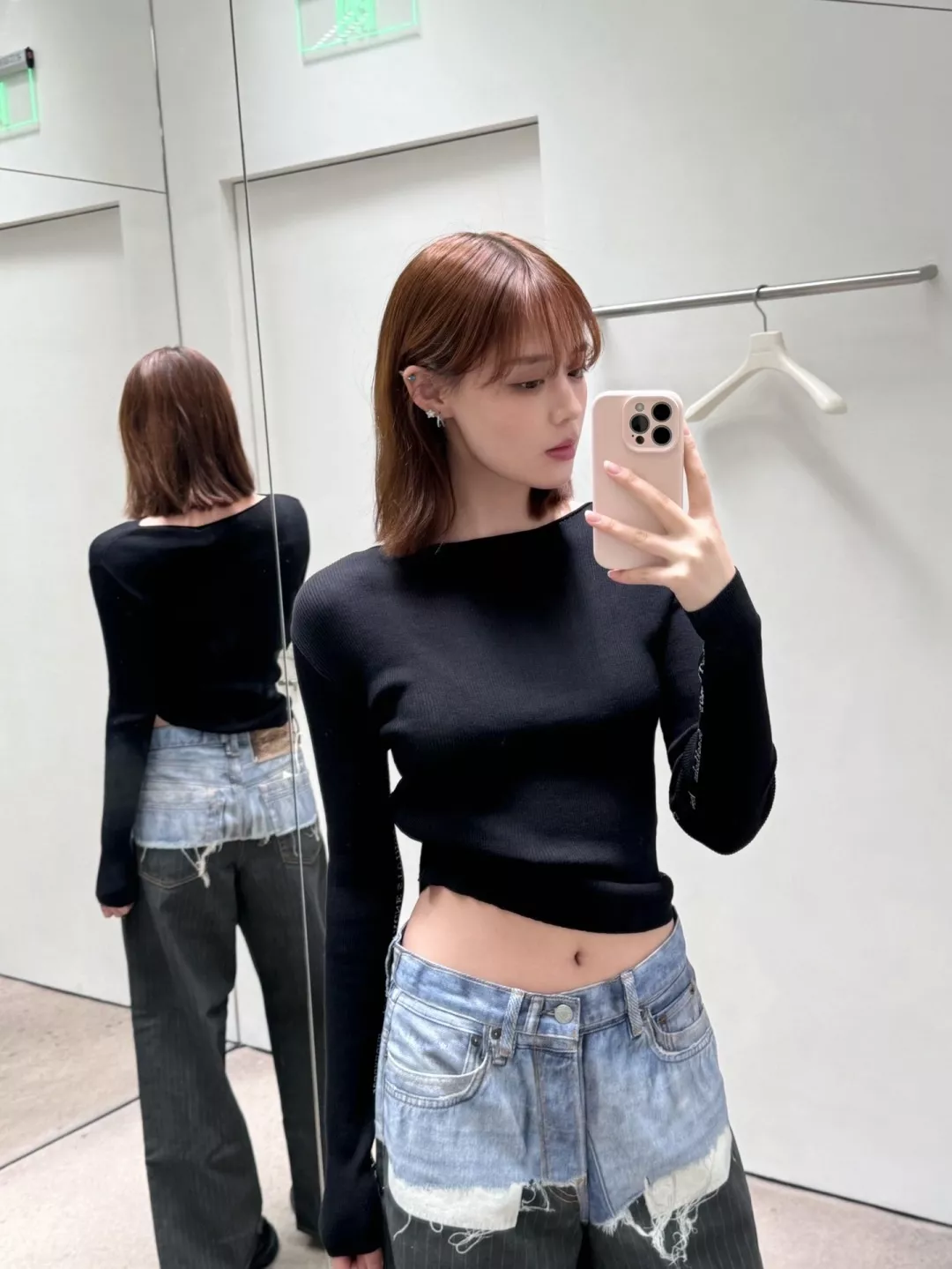 아크네스튜디오 스트라이프 프린트 와이드 데님 팬츠 상세 이미지 26