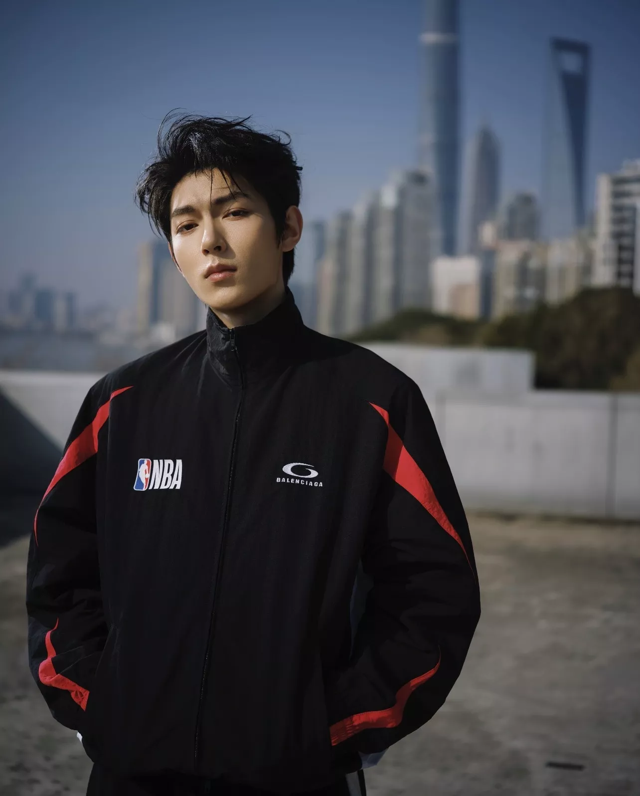 발렌시아가 NBA 콜라보 배색 스포츠 재킷 상세 이미지 39