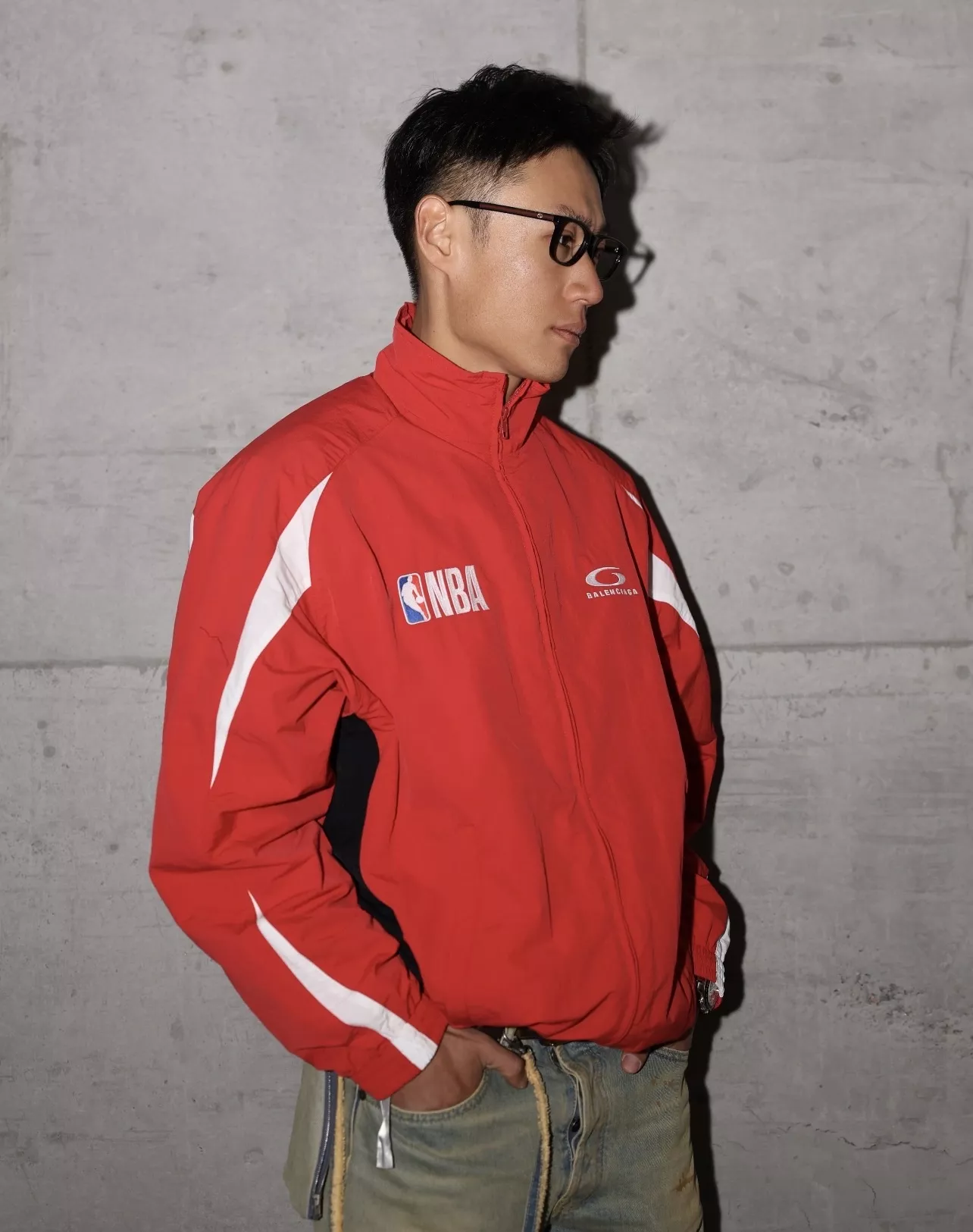 발렌시아가 NBA 콜라보 배색 스포츠 재킷 상세 이미지 22