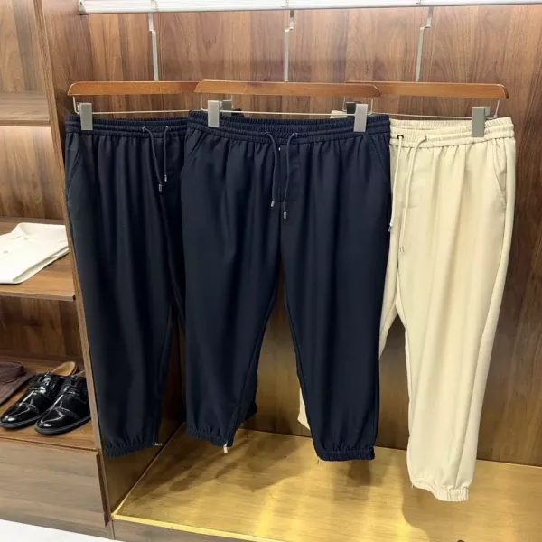 디올 울 밴딩 조거 팬츠