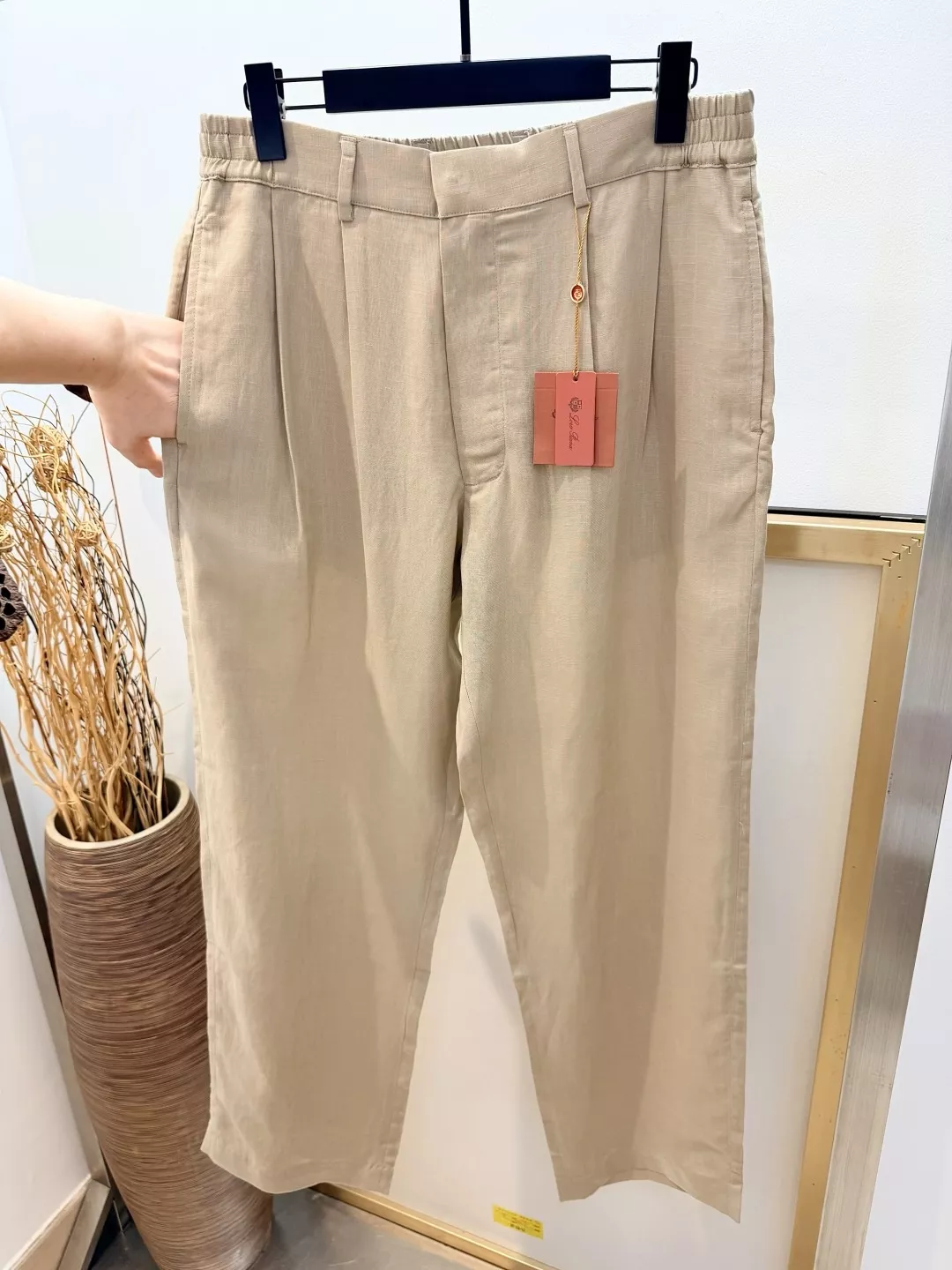 로로피아나 이탈리안 린넨 투턱 와이드 팬츠 상세 이미지 2