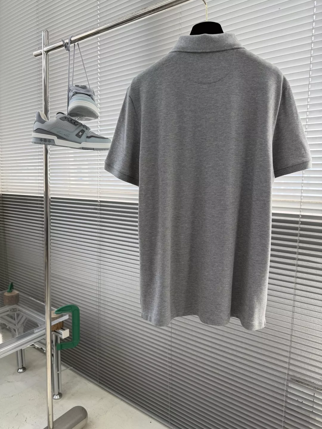 브루넬로쿠치넬리 반집업 카라 반소매 티셔츠 상세 이미지 8