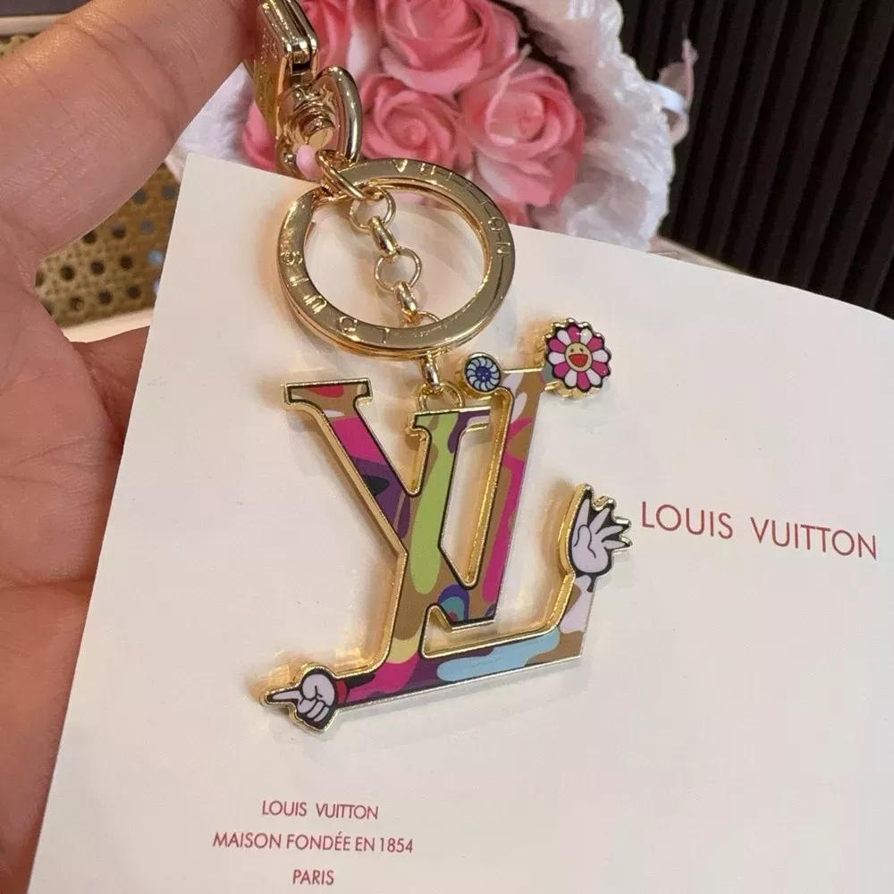 루이비통 슈퍼플랫 플라워 참 장식 키 액세서리