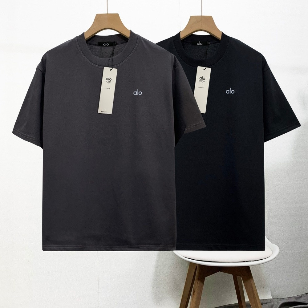 알로 라운드넥 루즈핏 코튼 반팔 상의