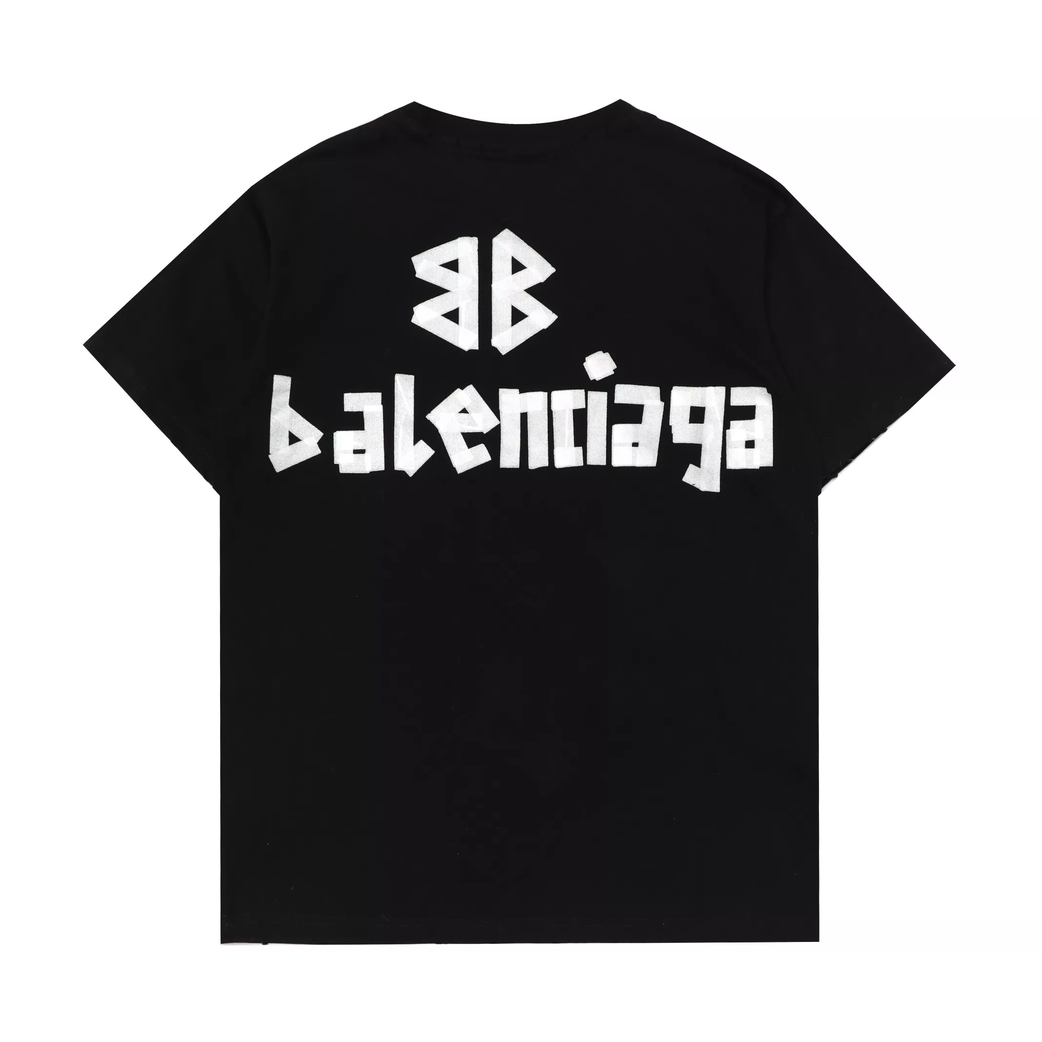 발렌시아가 테이프 로고 워싱 빈티지 반팔 상의 상세 이미지 2