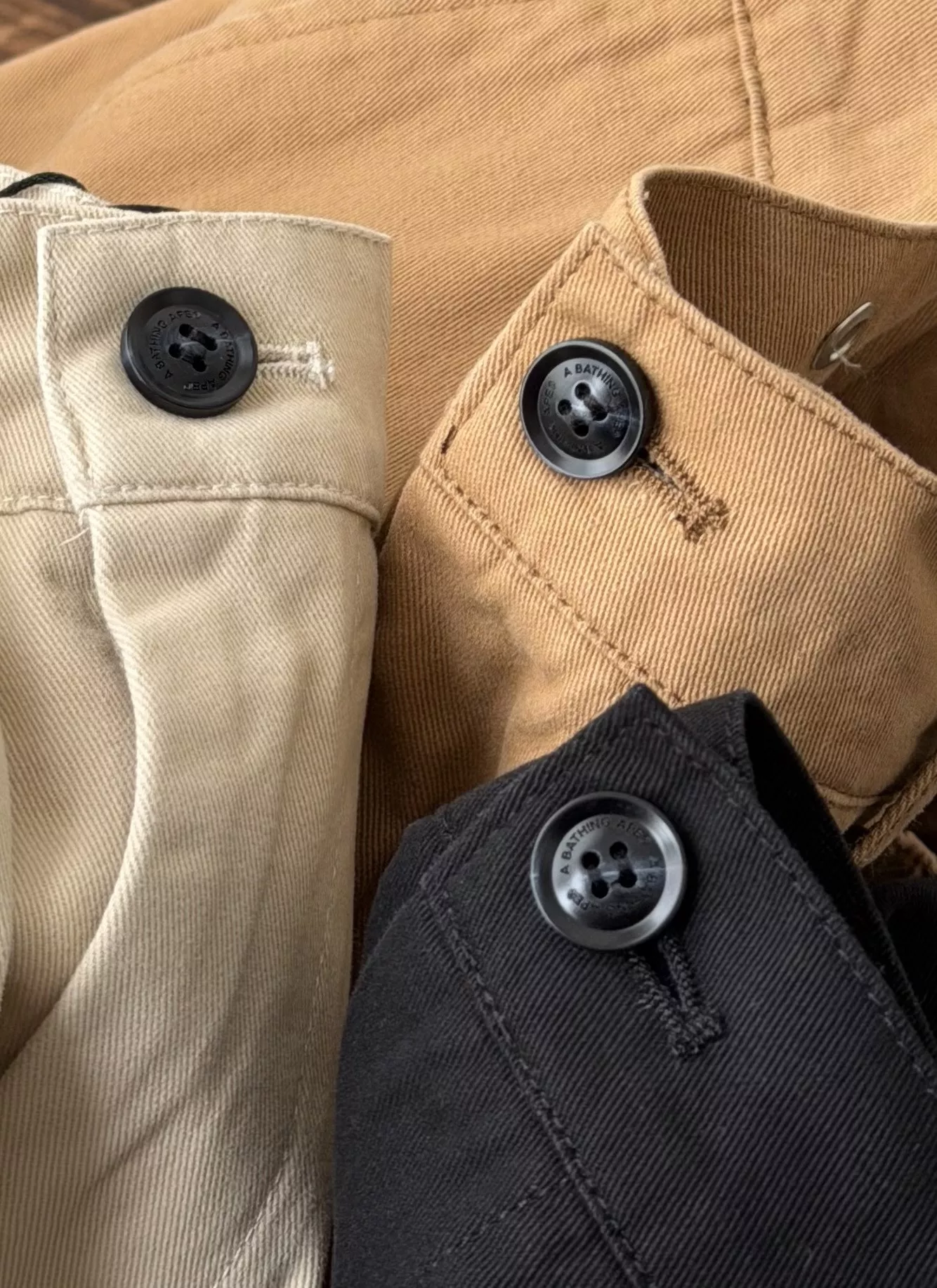 베이프 원포인트 자수 와이드 코튼 팬츠 상세 이미지 19