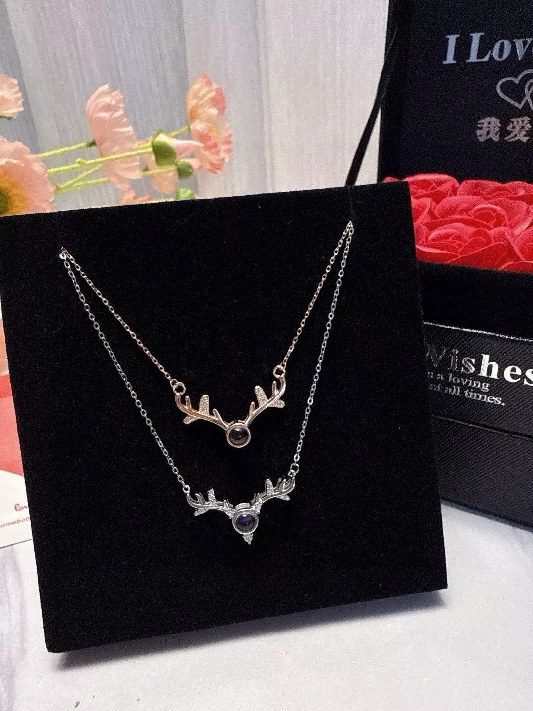 노브랜드 사슴뿔 모티브 실버 목걸이 선물세트 상세 이미지 3
