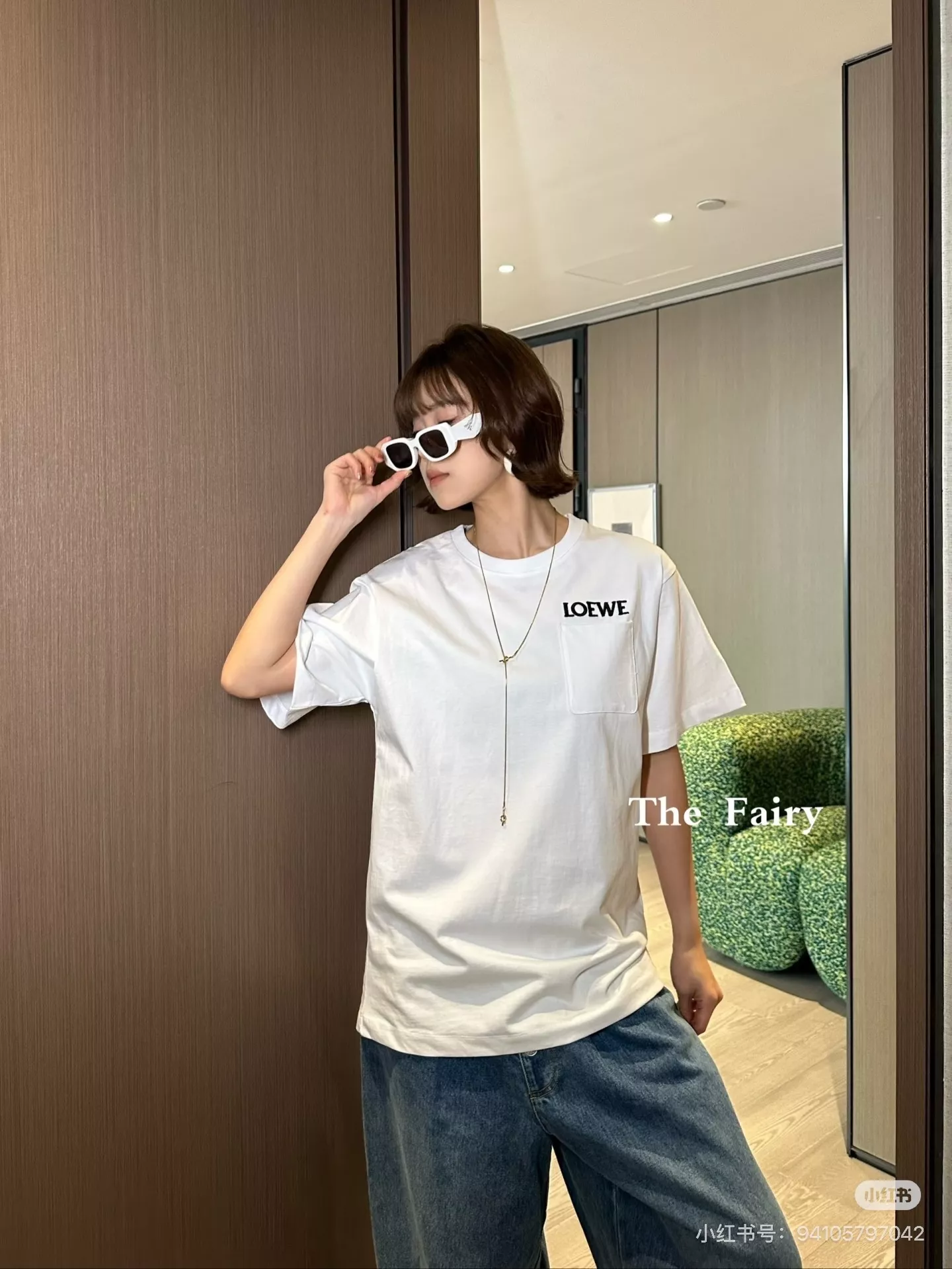 로에베 포켓 레터 자수 티셔츠 상세 이미지 19