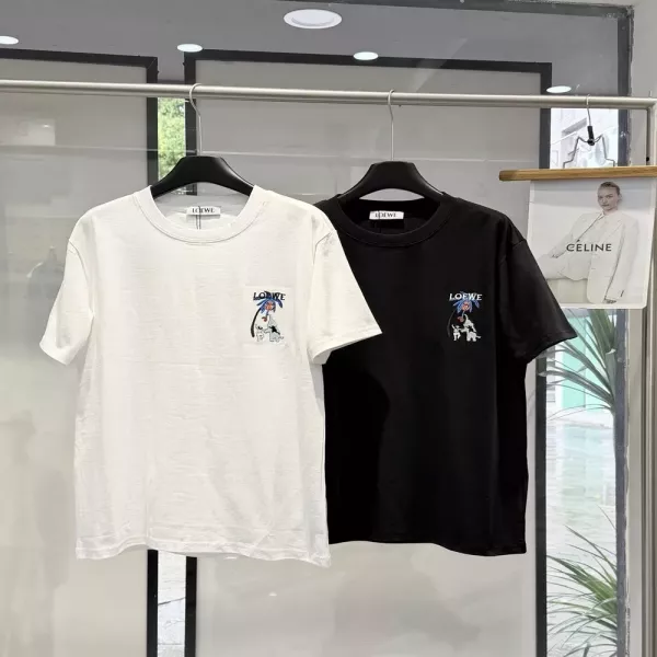 로에베 야자수 자수 로고 티셔츠