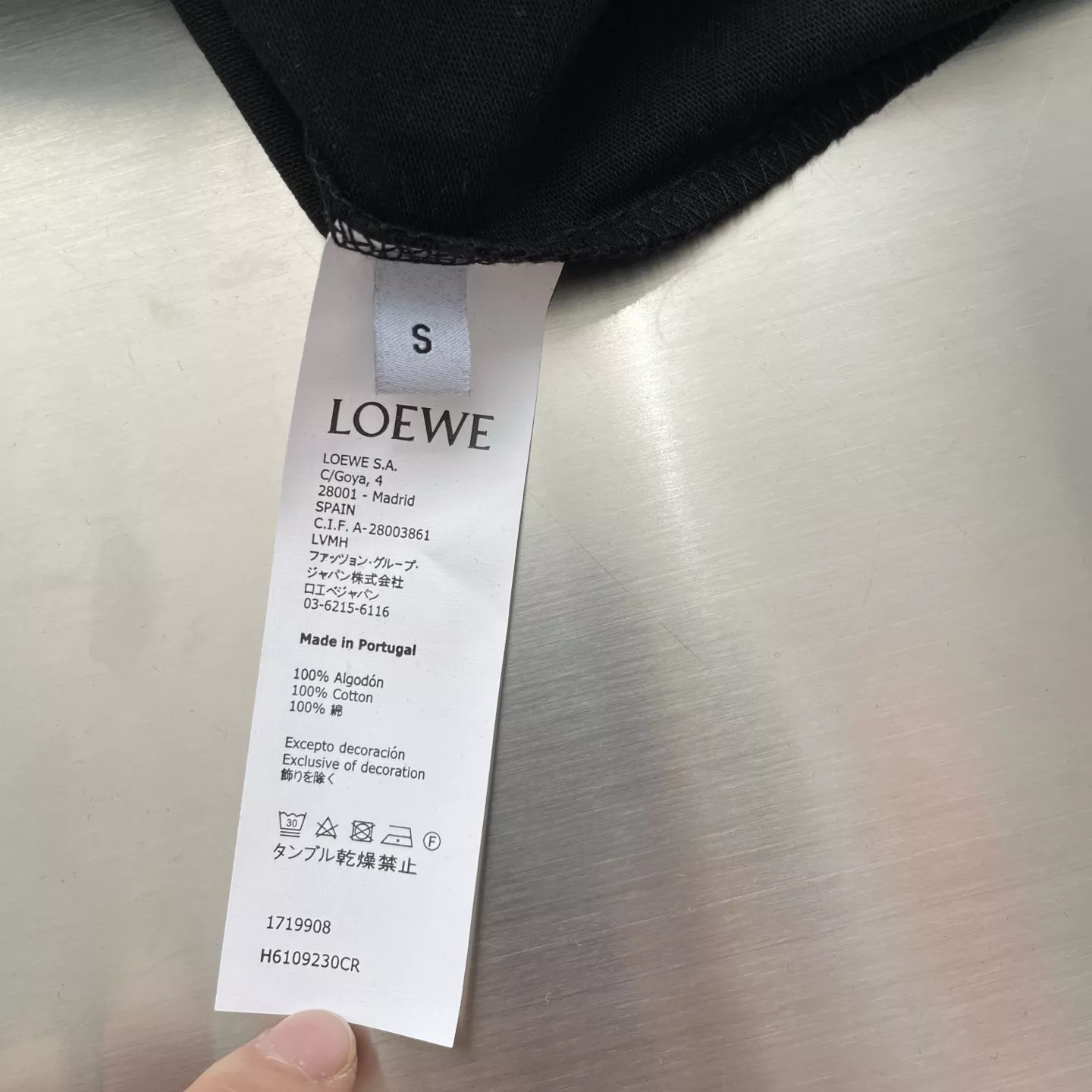 로에베 컬러 자수 로고 라운드넥 반소매 상세 이미지 18