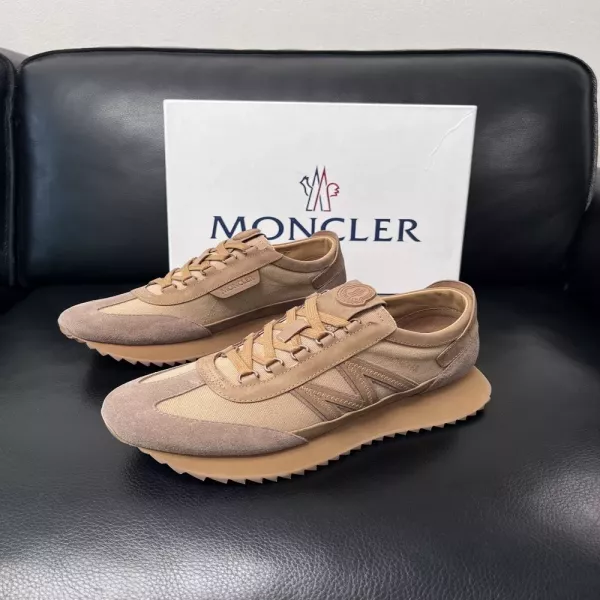 몽클레어 배색 가죽 패브릭 스니커즈