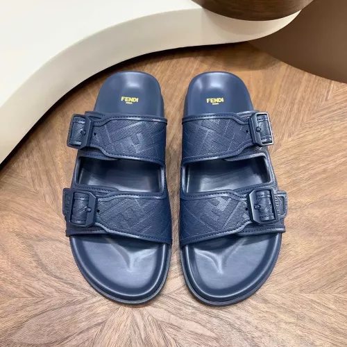 펜디 더블 버클 압문 슬라이드 슈즈