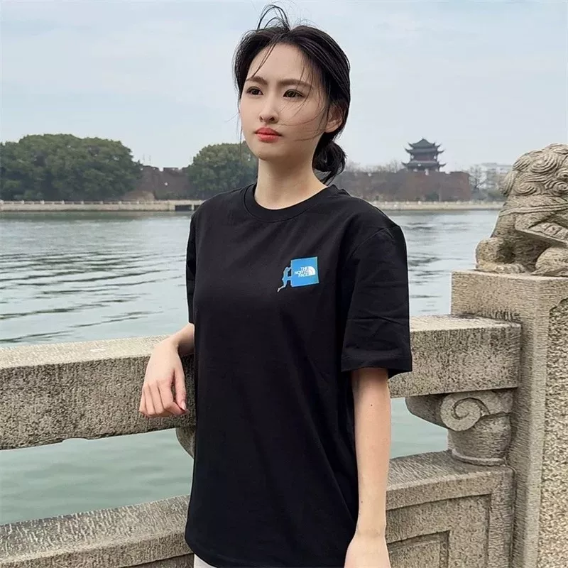 노스페이스 아웃도어 프린트 반팔 코튼 탑 상세 이미지 24