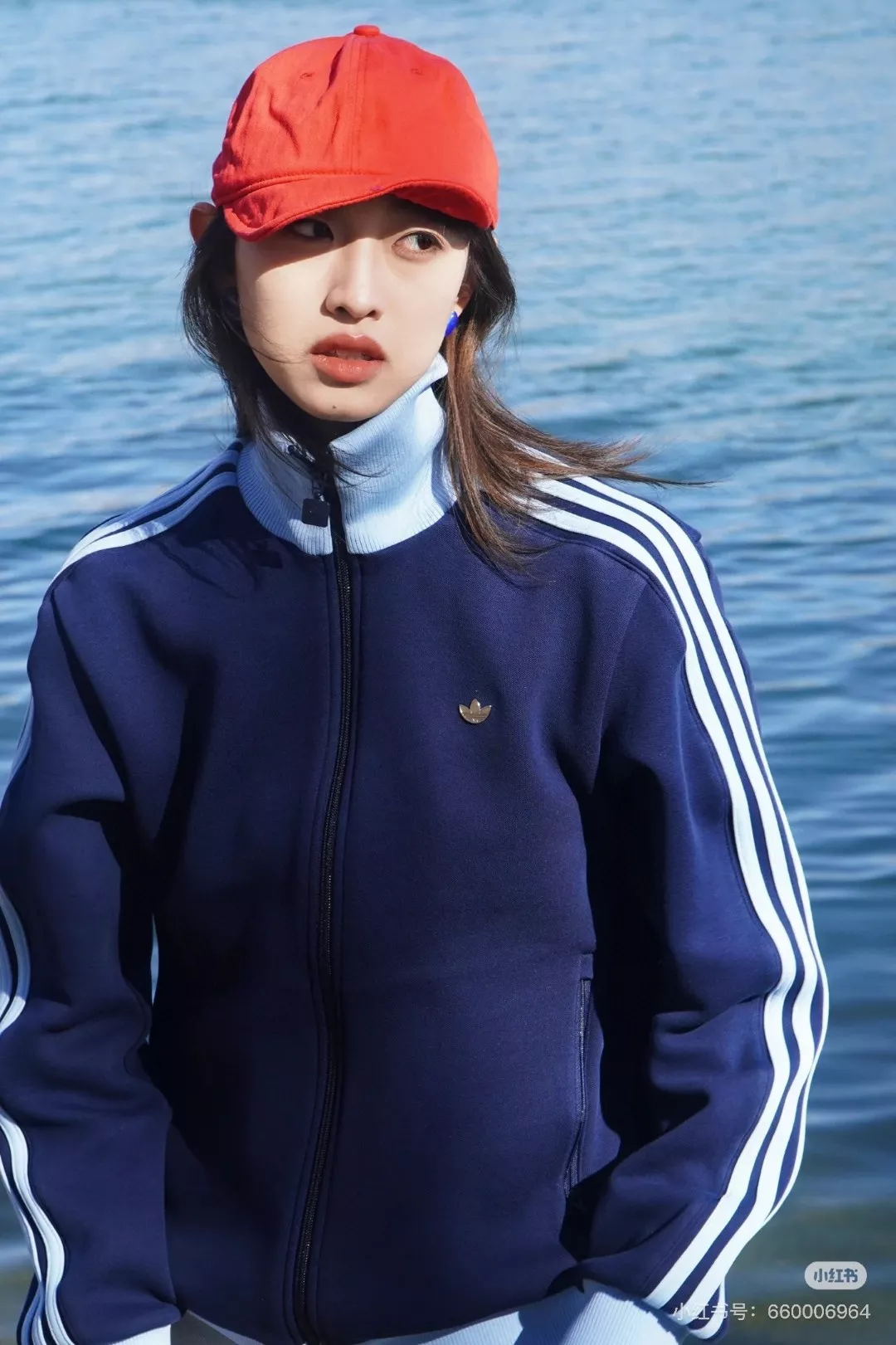 아디다스 삼선 메탈 로고 스탠드넥 아우터 상세 이미지 22