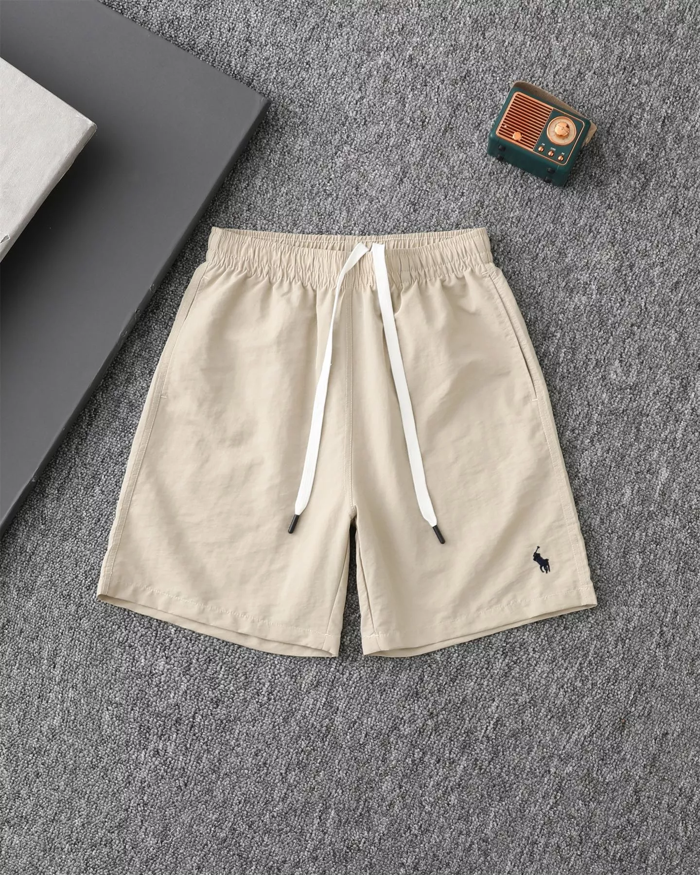 랄프로렌 자수 로고 속건 밴딩 반바지 상세 이미지 4